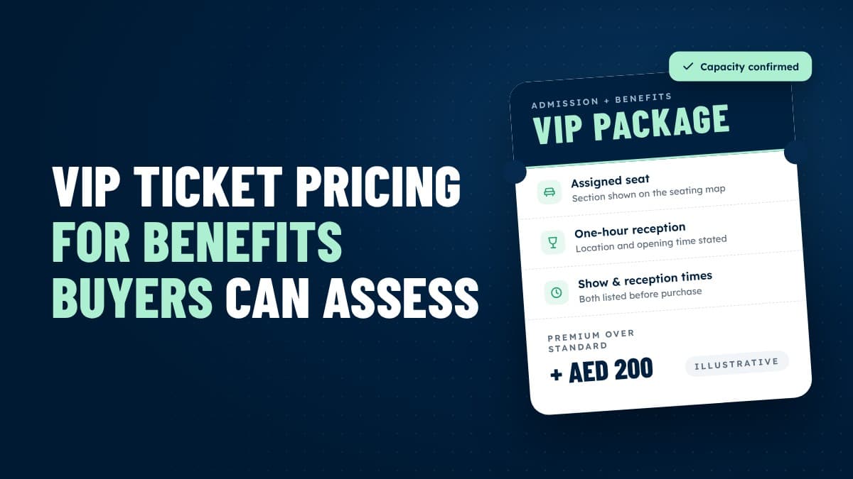 VIP Ticket Pricing for Benefits Buyers Can Assess